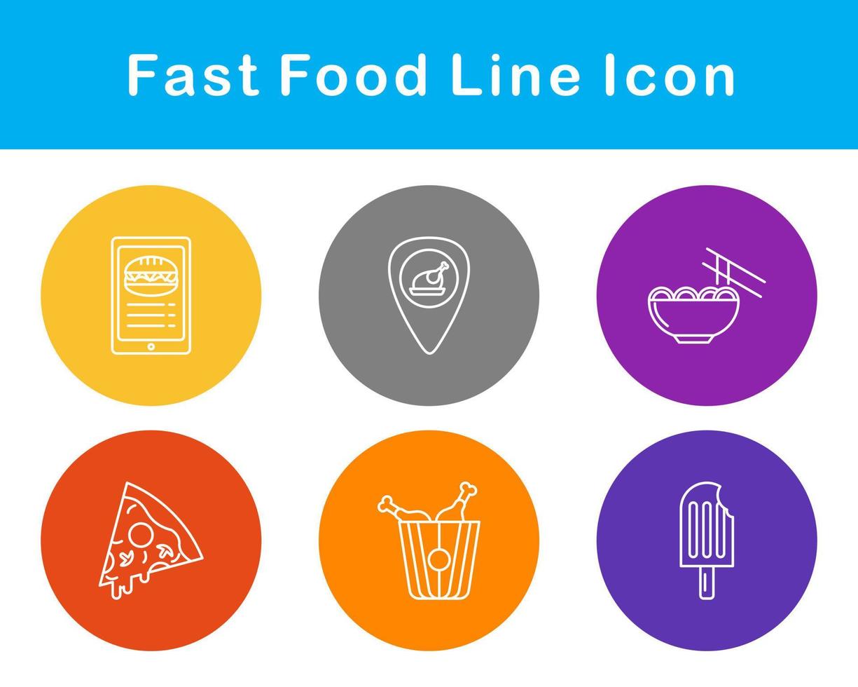 Fast Food Vector Icon Set