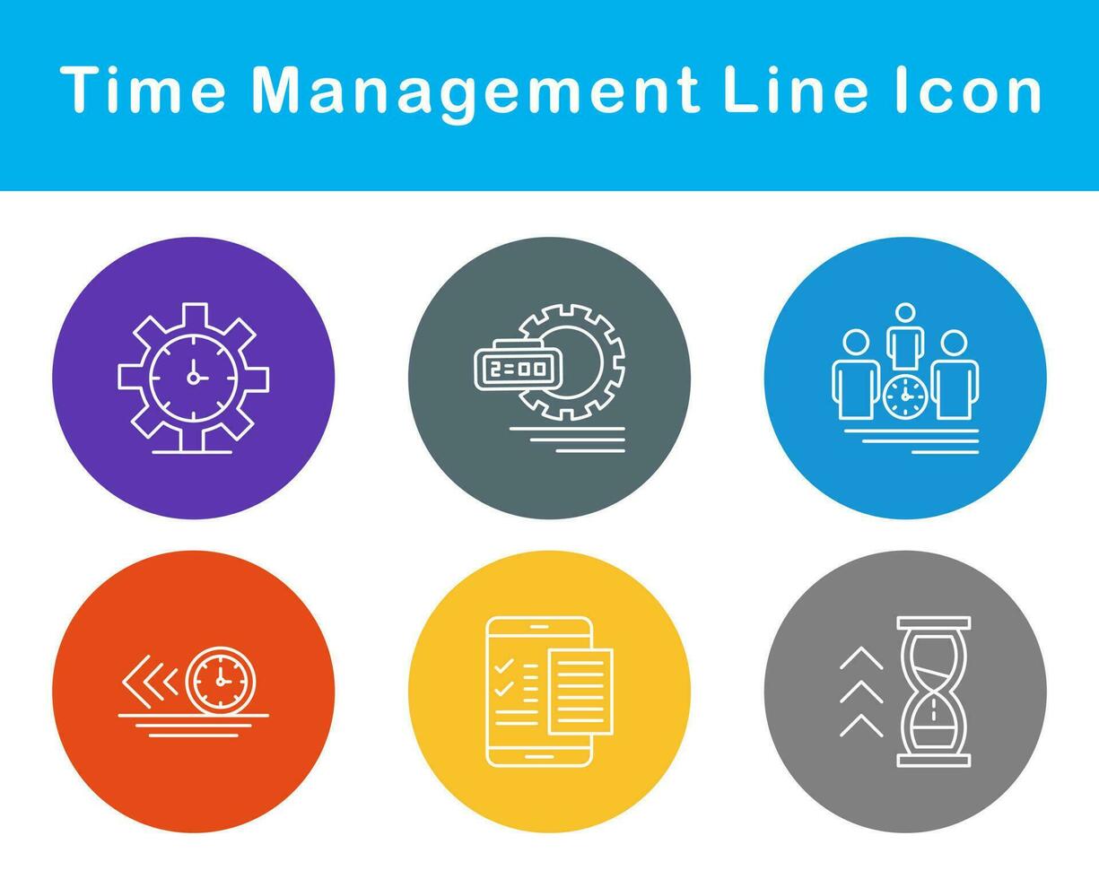 Time Management Vector Icon Set