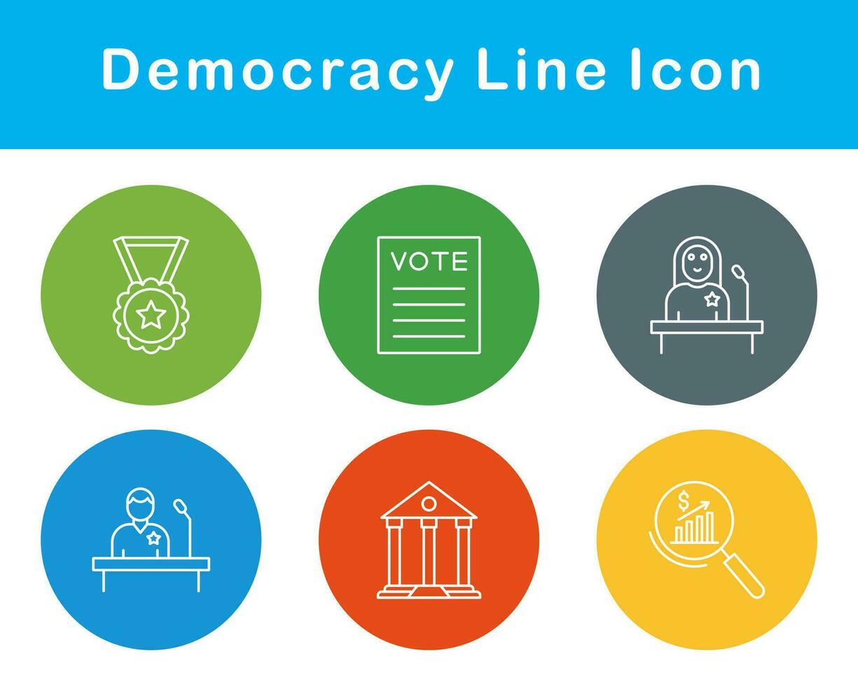Democracy Vector Icon Set