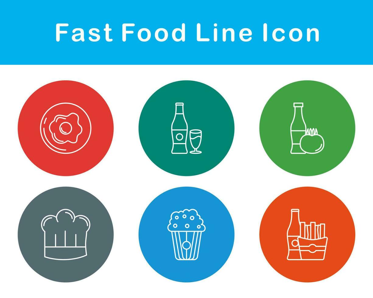 Fast Food Vector Icon Set