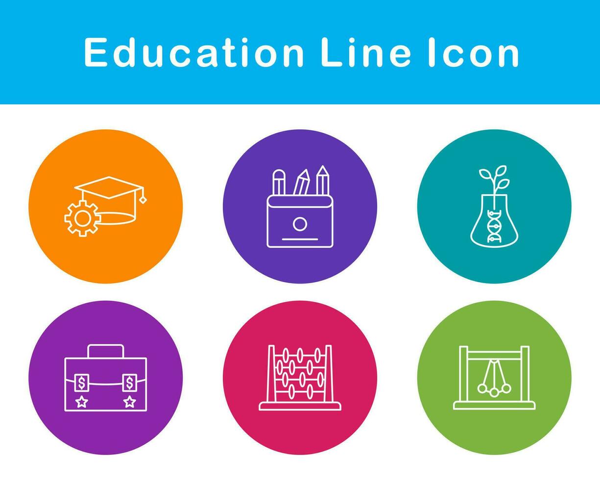 conjunto de iconos de vector de educación