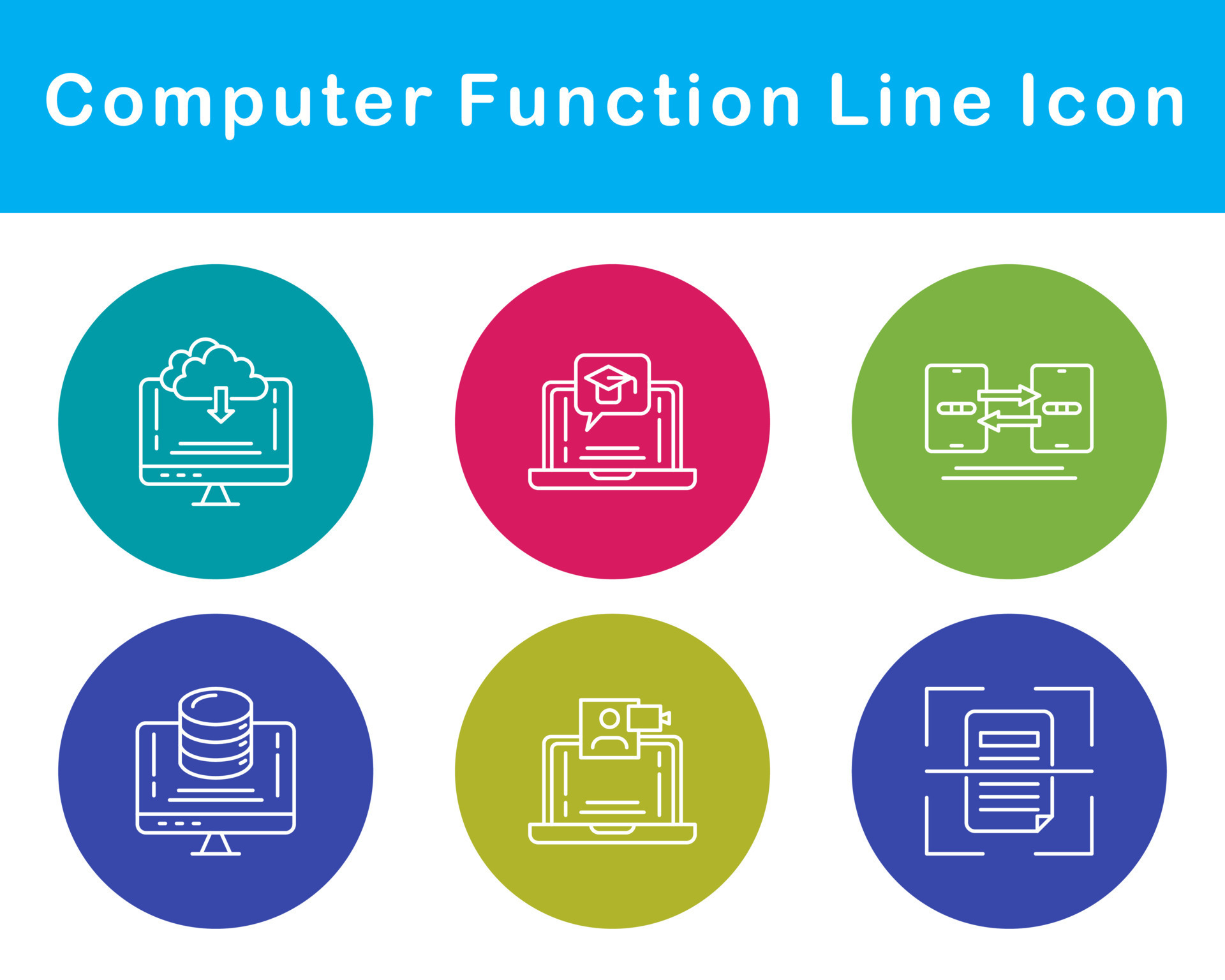 Computer Function Vector Icon Set 20651791 Vector Art at Vecteezy