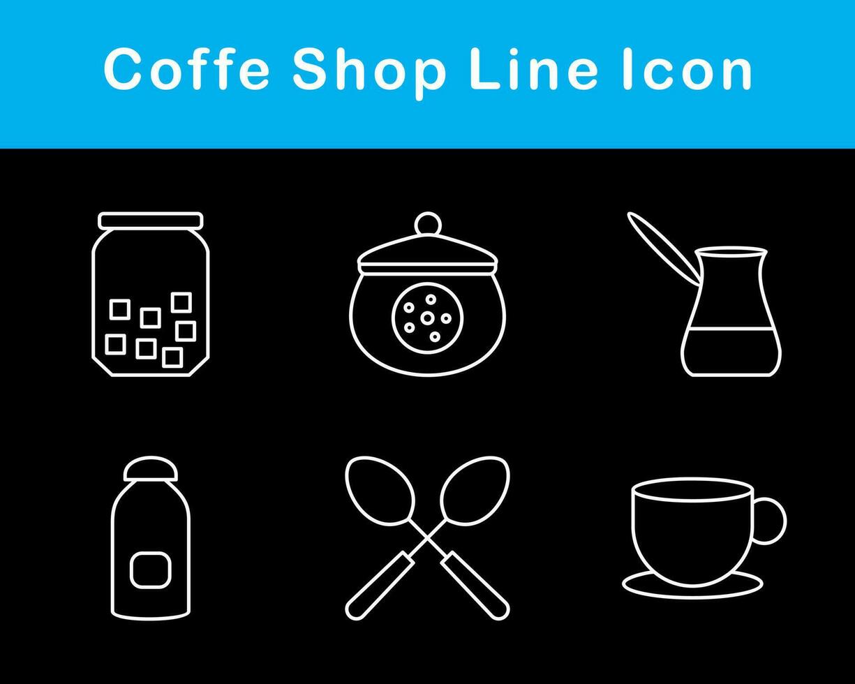 Coffe Shop Vector Icon Set