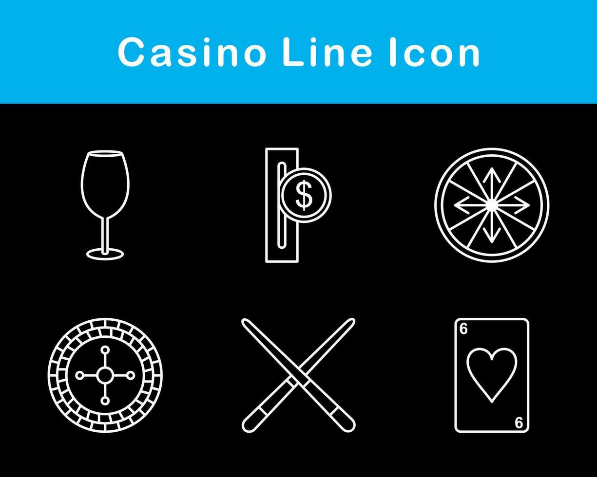 casino vector icono conjunto