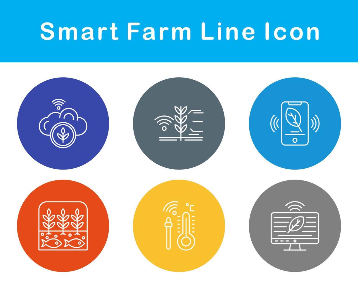 Smart Farm Vector Icon Set