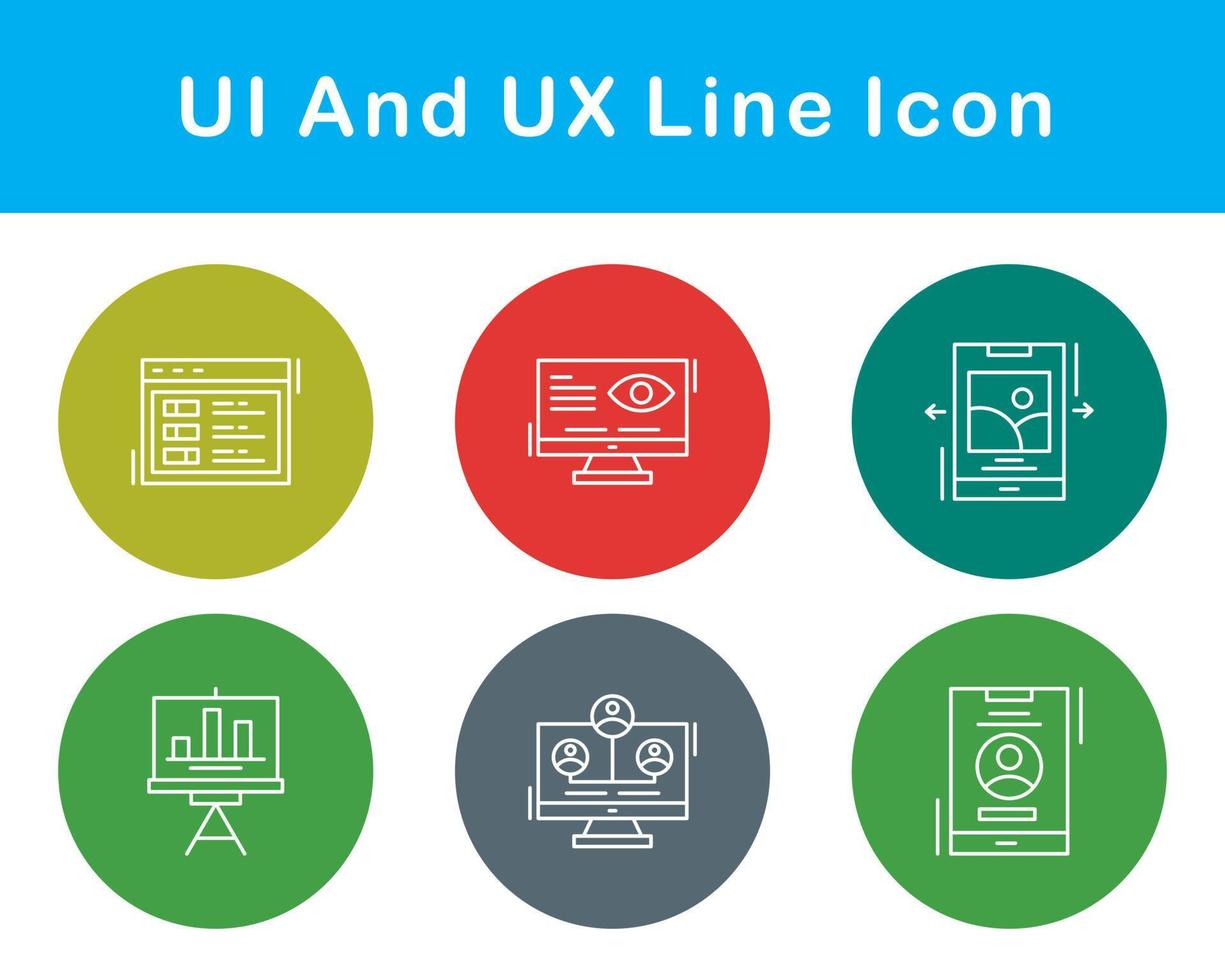 ui y ux vector icono conjunto