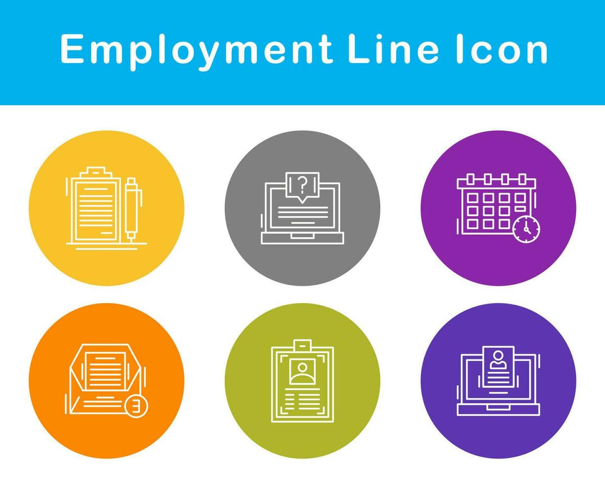 Employment Vector Icon Set