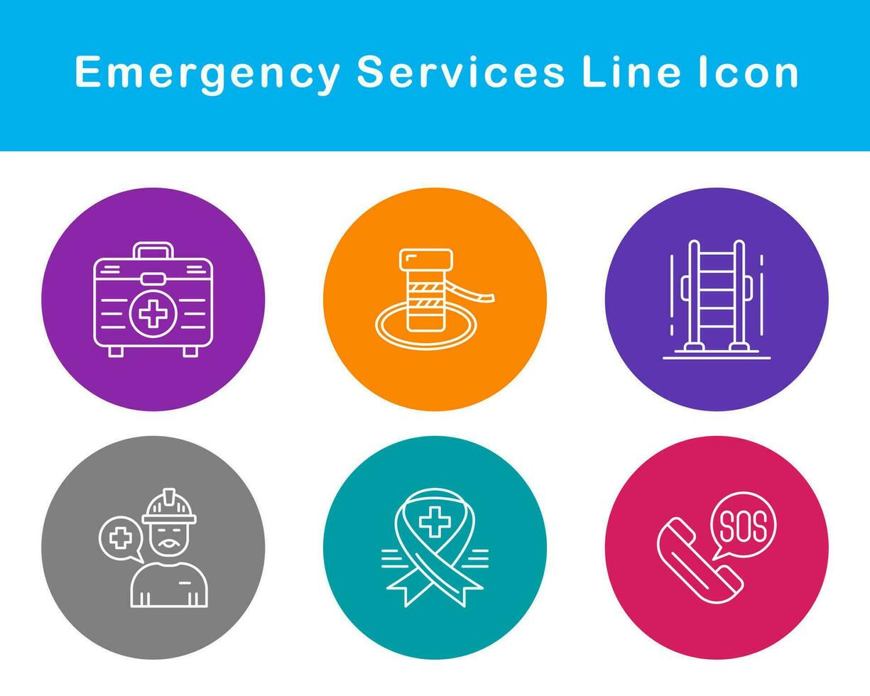 Emergency Services Vector Icon Set