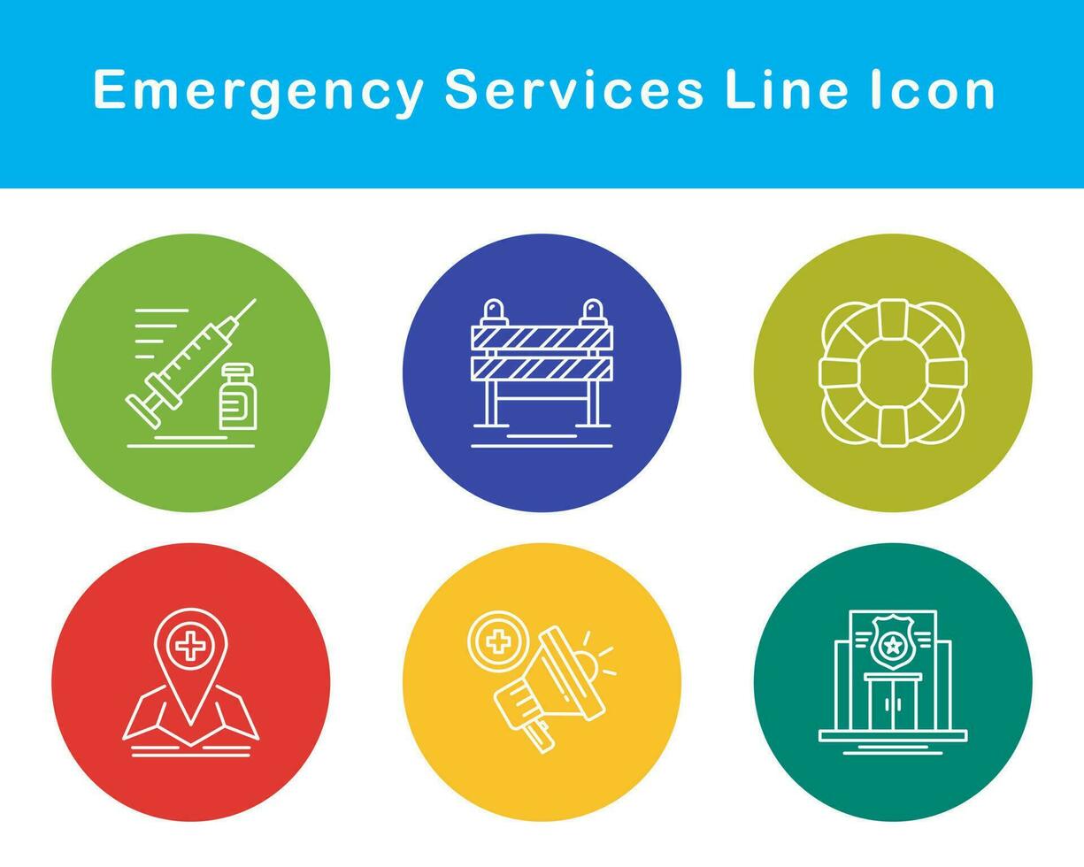 Emergency Services Vector Icon Set