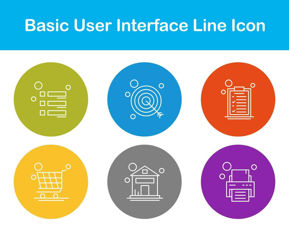 Basic User Interface Vector Icon Set