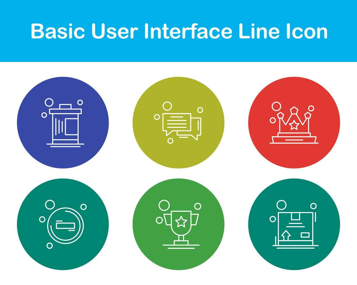 Basic User Interface Vector Icon Set