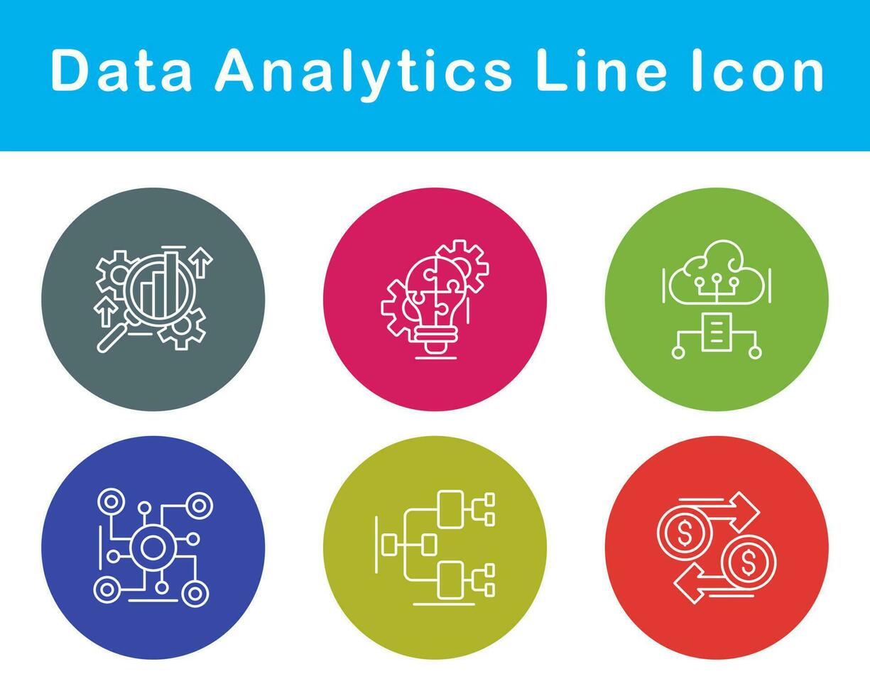 datos analítica vector icono conjunto