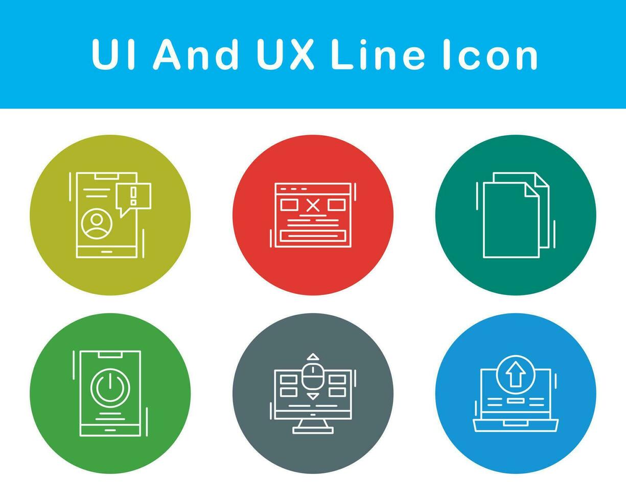 UI And UX Vector Icon Set