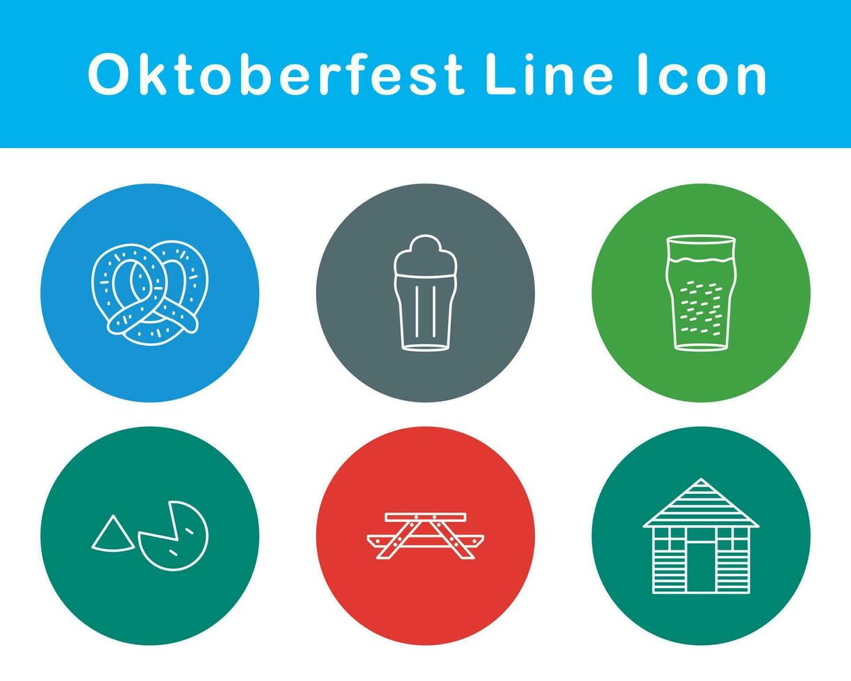 Oktoberfest vector icono conjunto