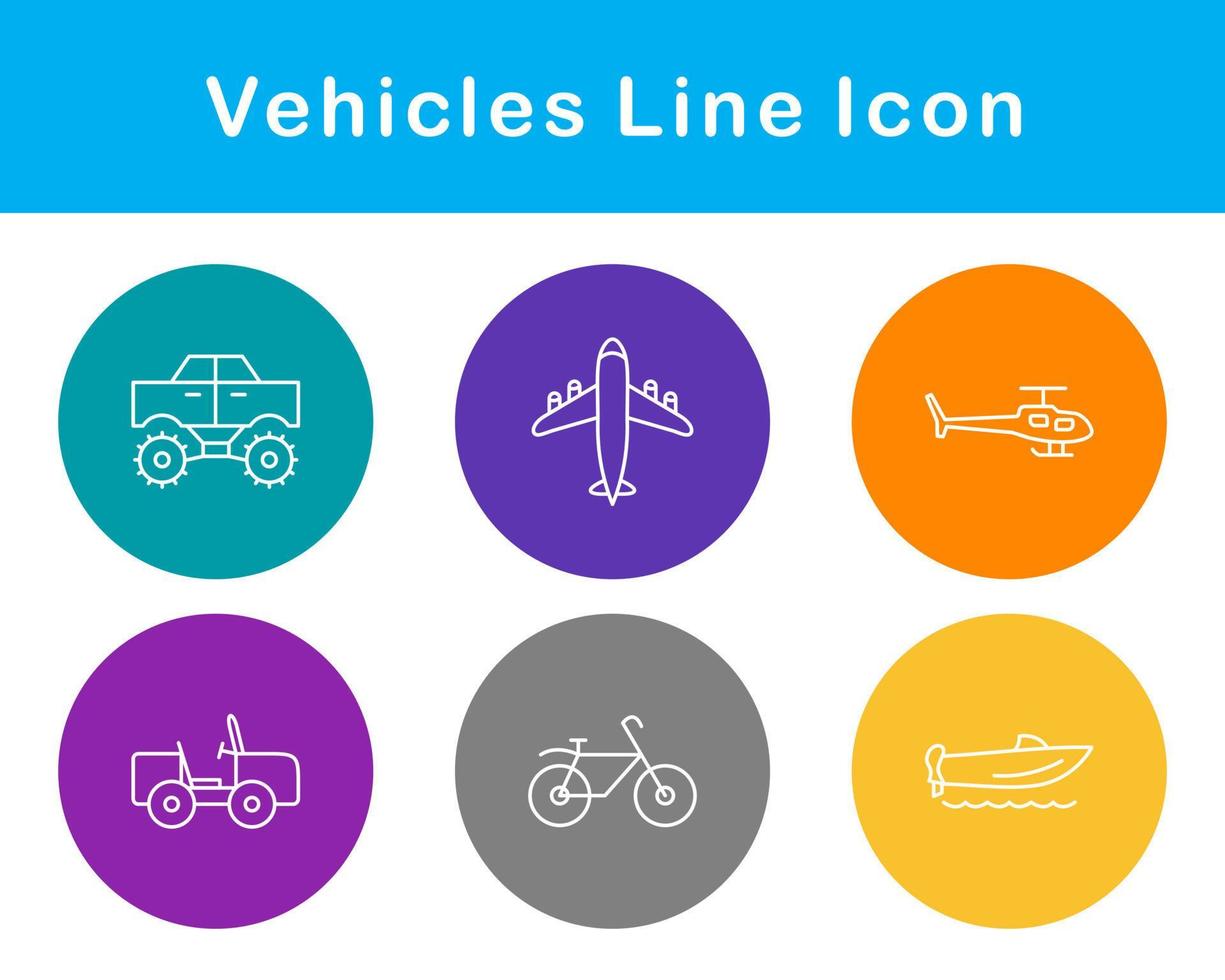 Vehicles Vector Icon Set