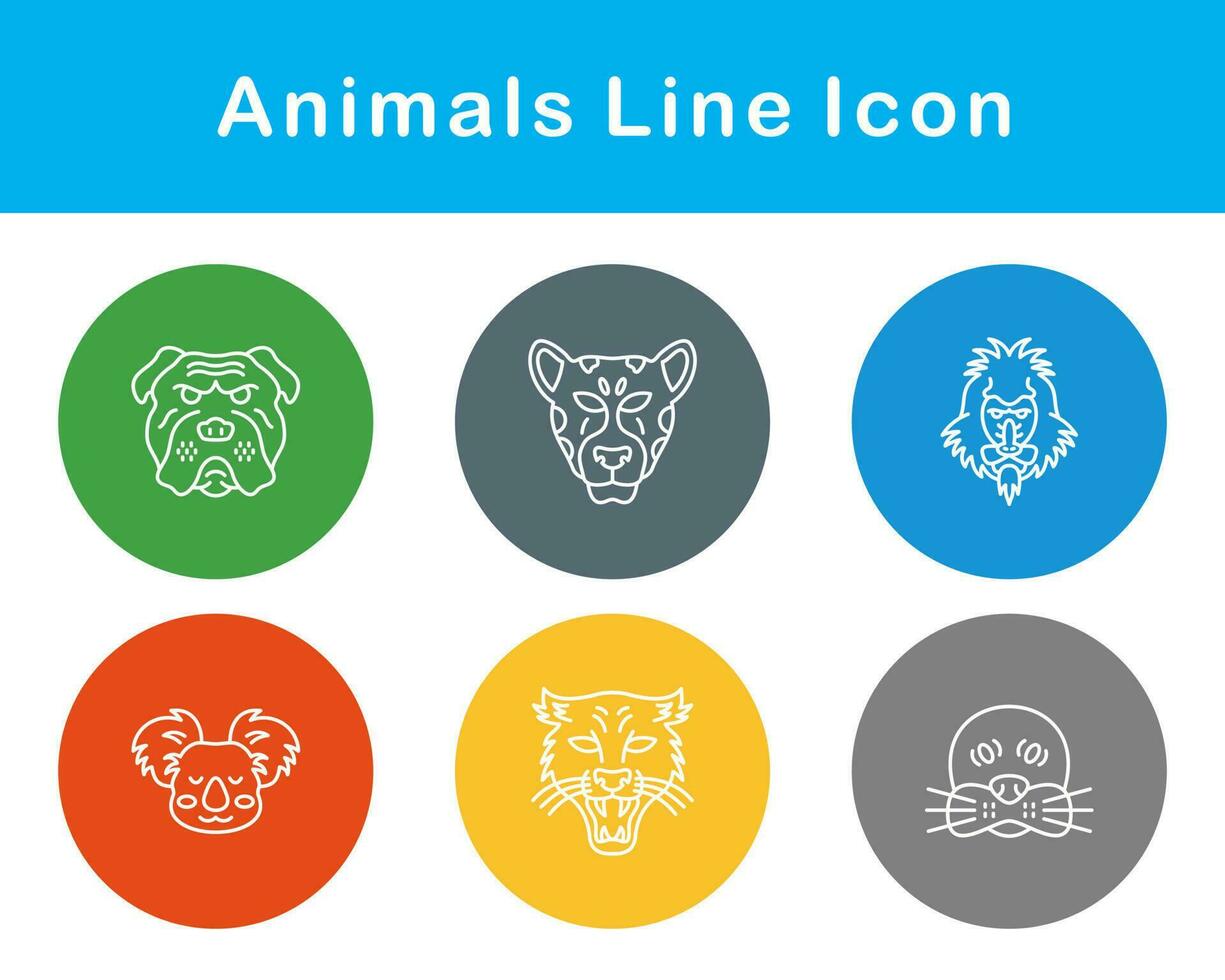 animales vector icono conjunto