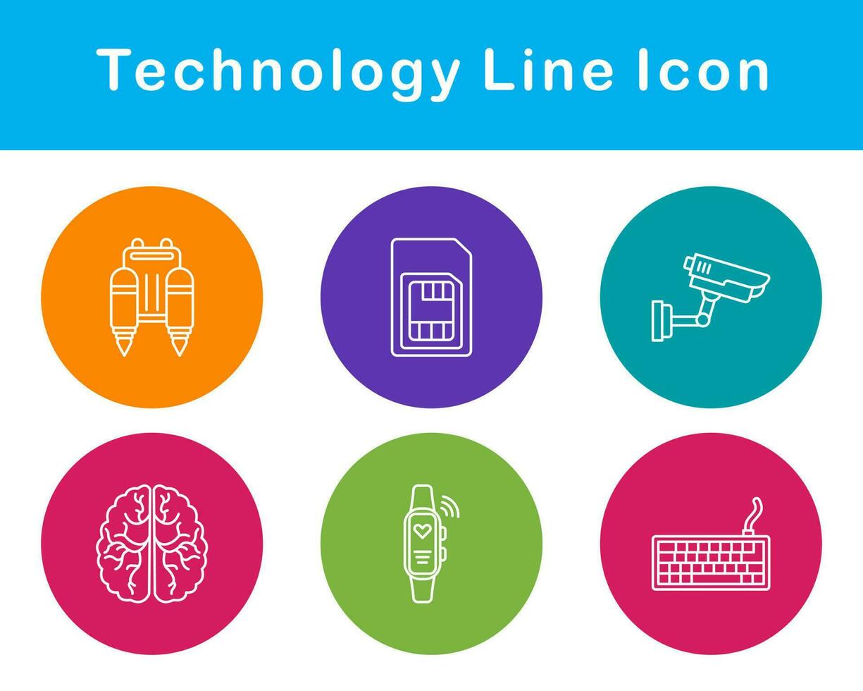 tecnología vector icono conjunto