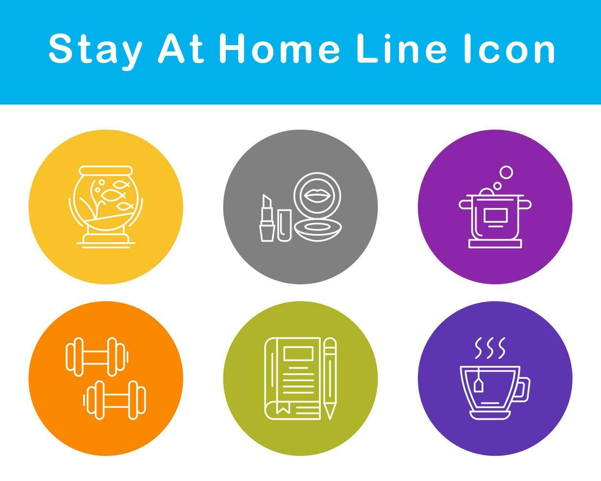 Stay At Home Vector Icon Set