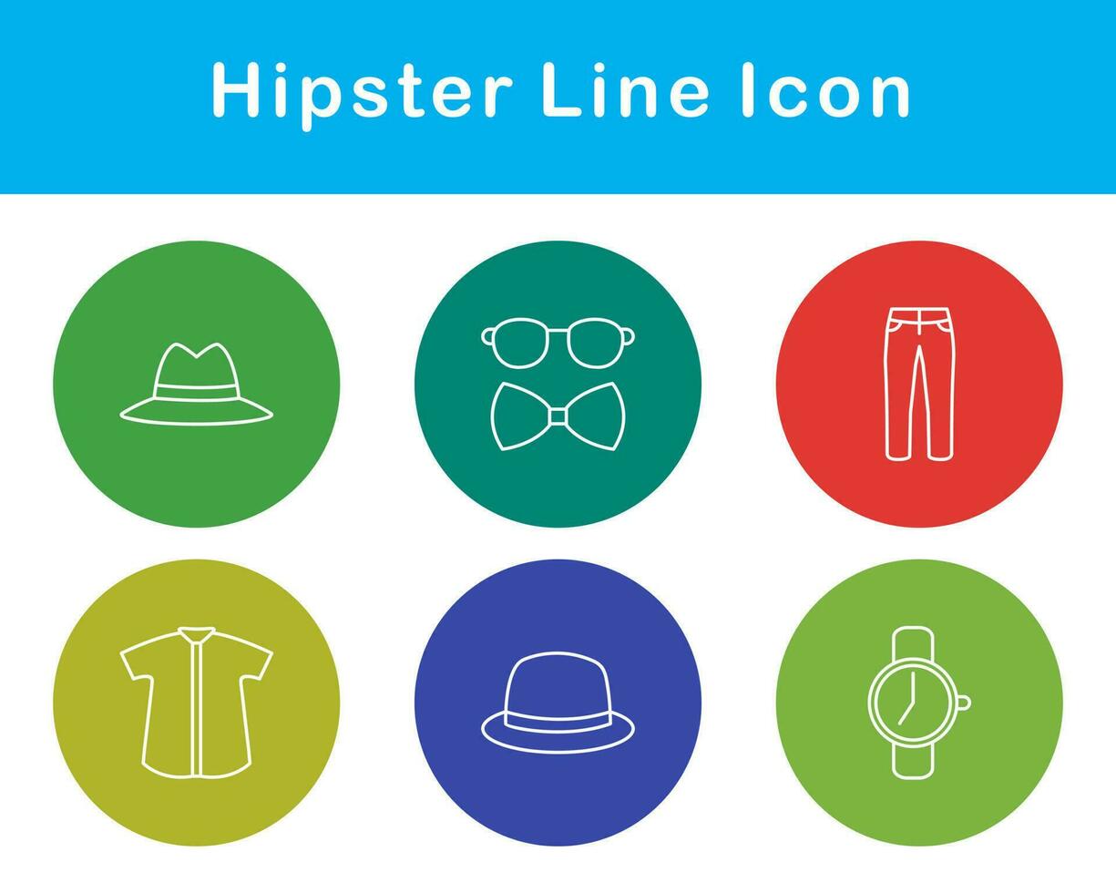 Hipster Vector Icon Set