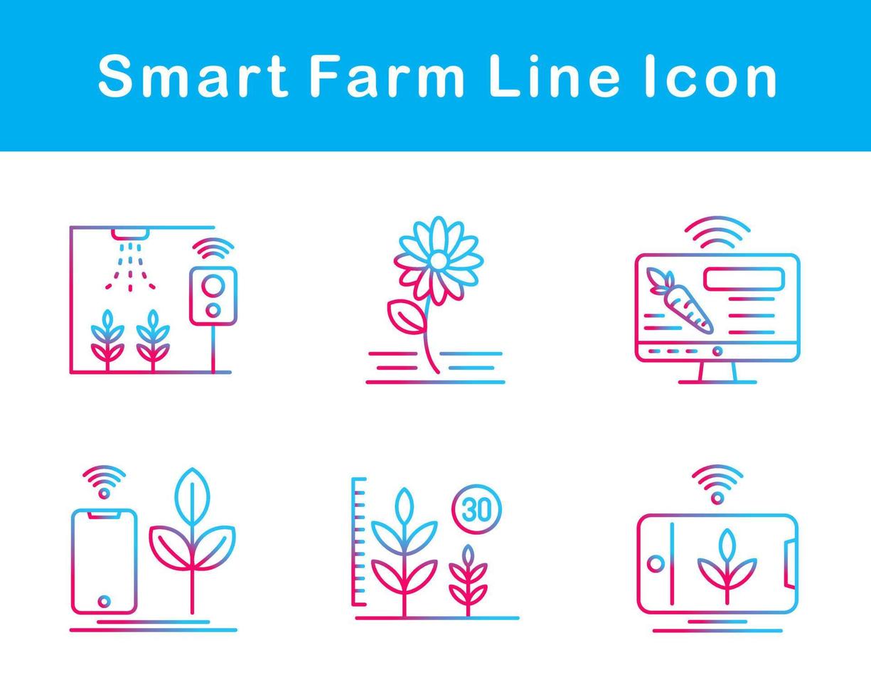 Smart Farm Vector Icon Set