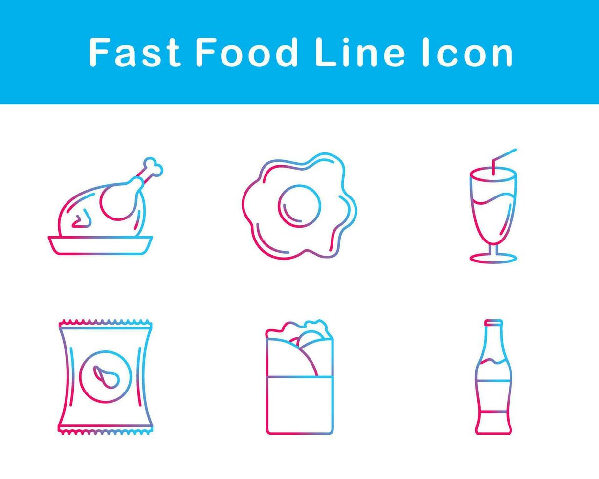 Fast Food Vector Icon Set