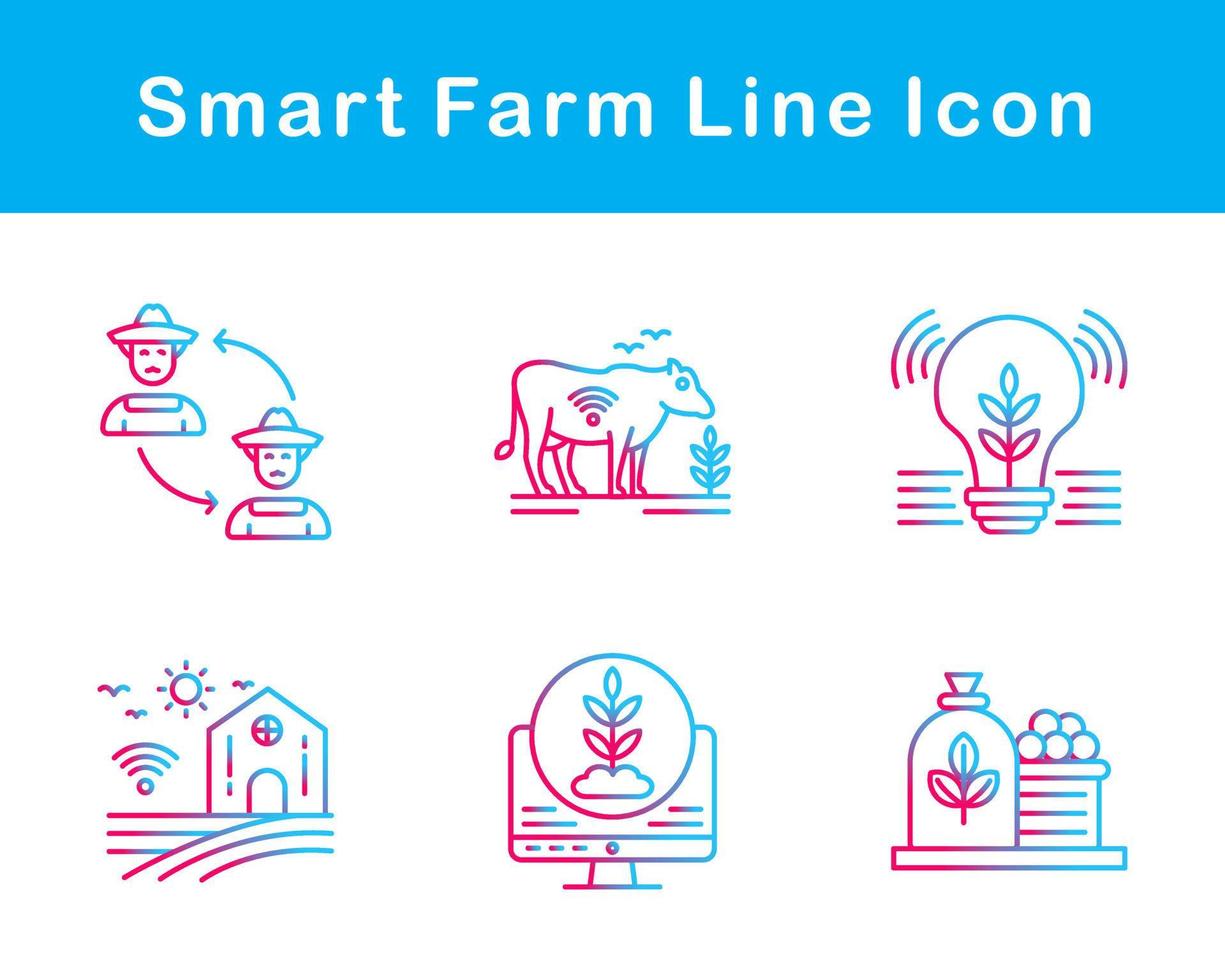 Smart Farm Vector Icon Set