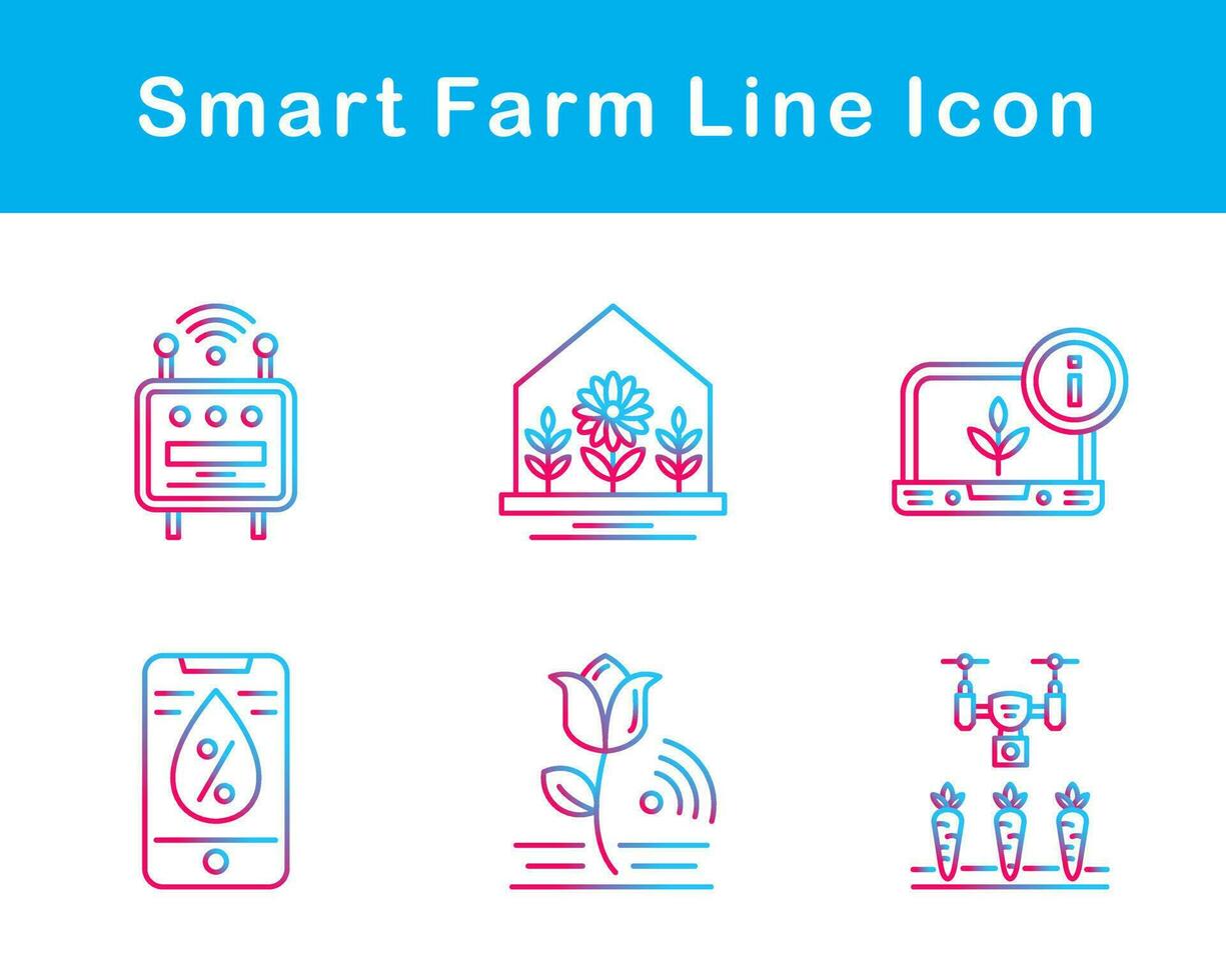 Smart Farm Vector Icon Set