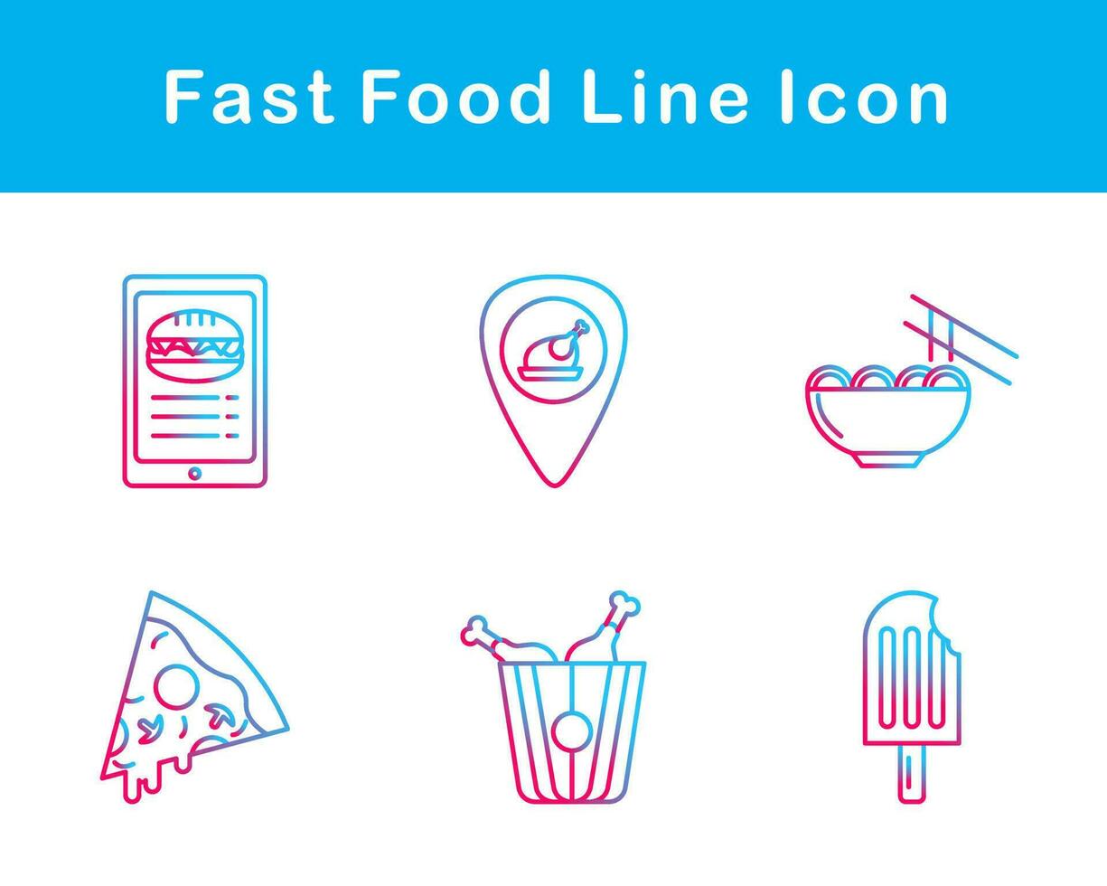 Fast Food Vector Icon Set