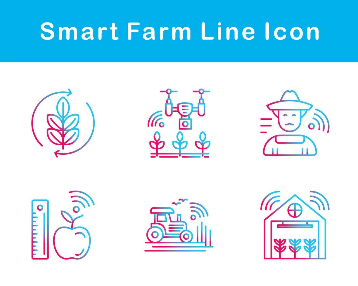 Smart Farm Vector Icon Set