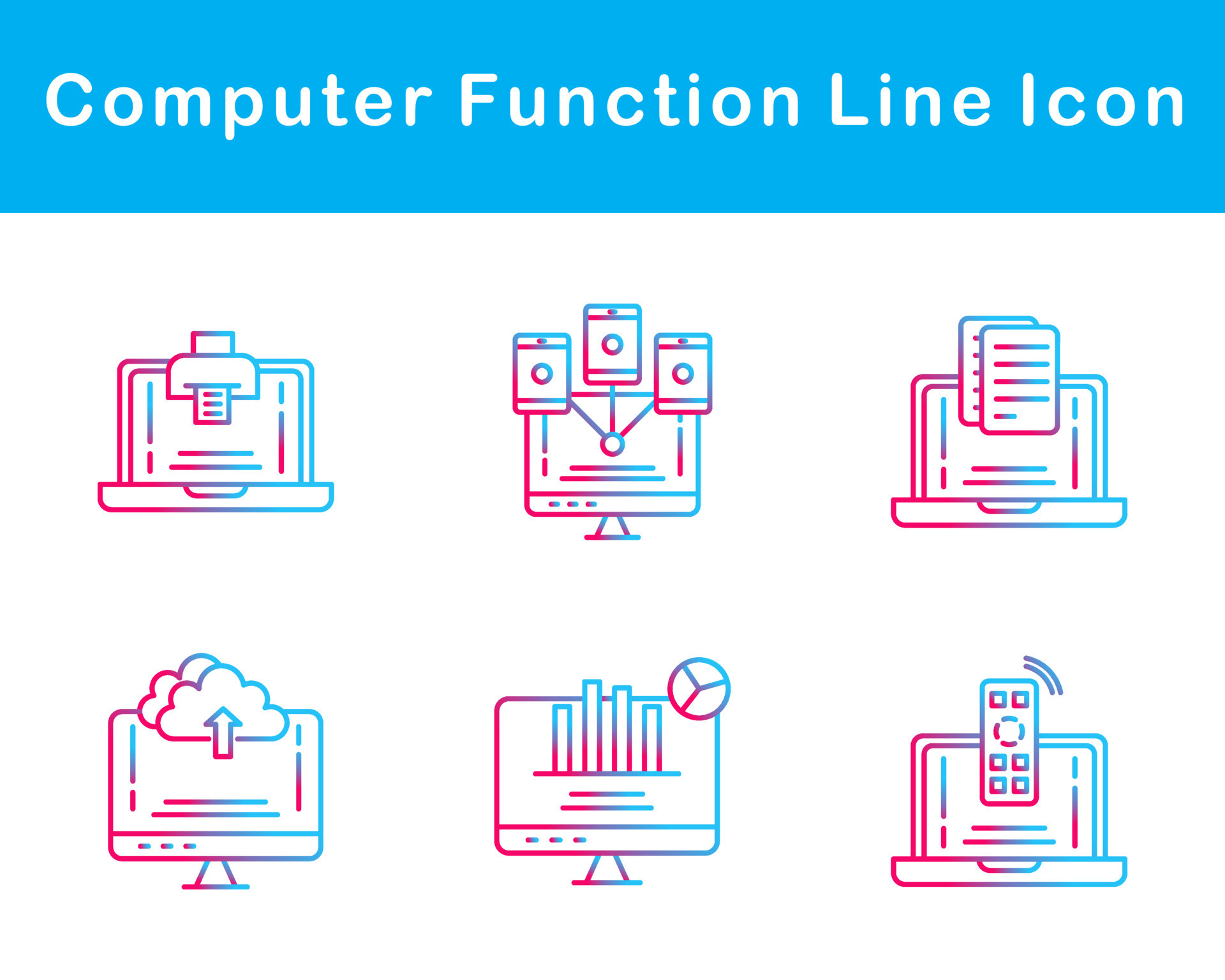 Computer Function Vector Icon Set 20652452 Vector Art at Vecteezy