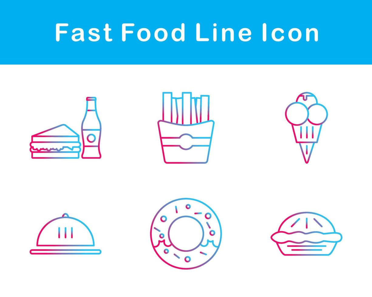 Fast Food Vector Icon Set