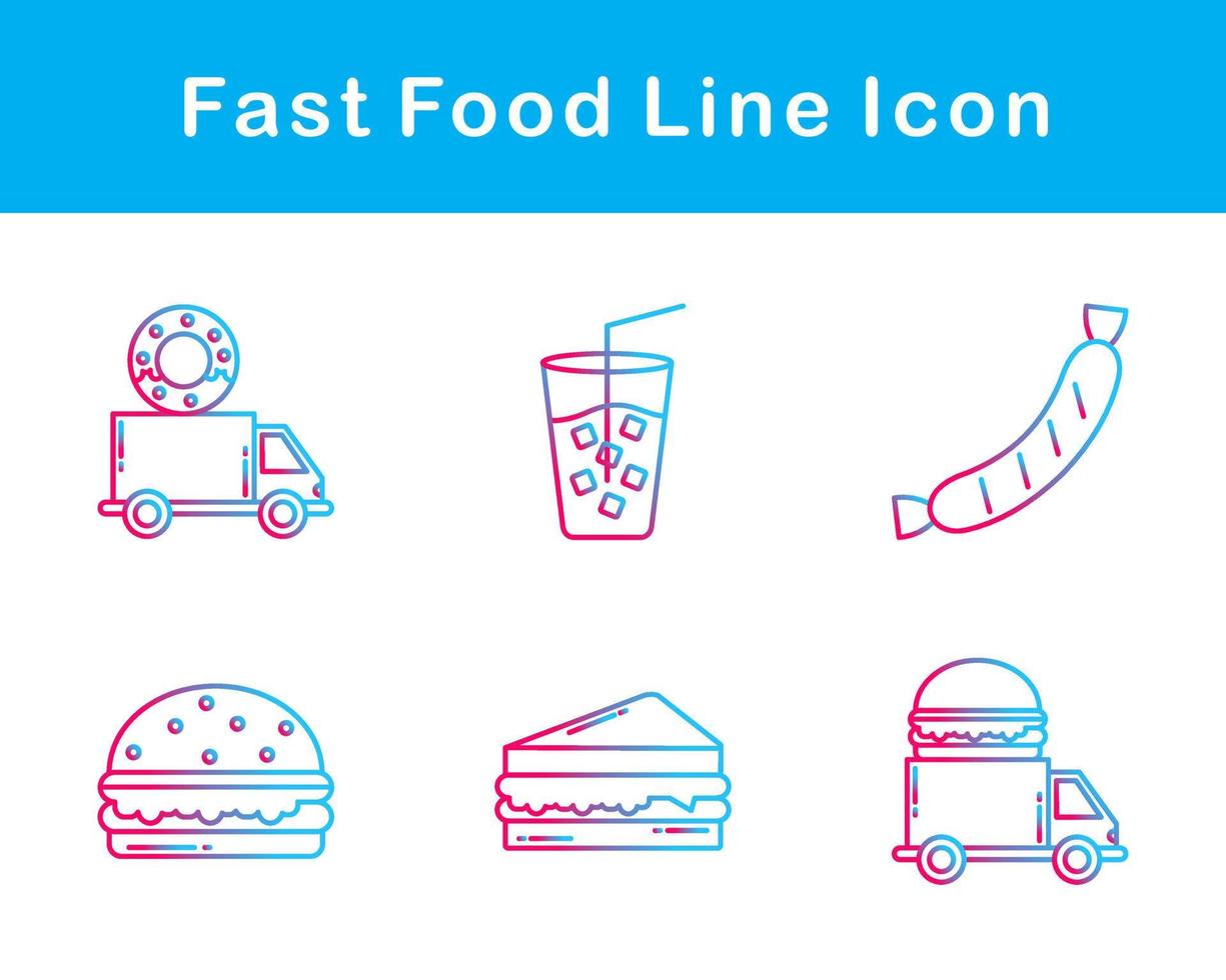 Fast Food Vector Icon Set