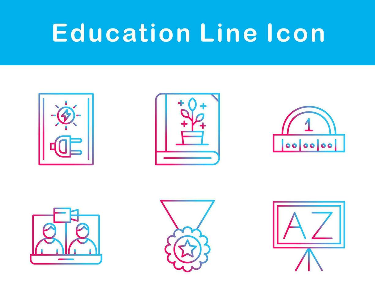 conjunto de iconos de vector de educación