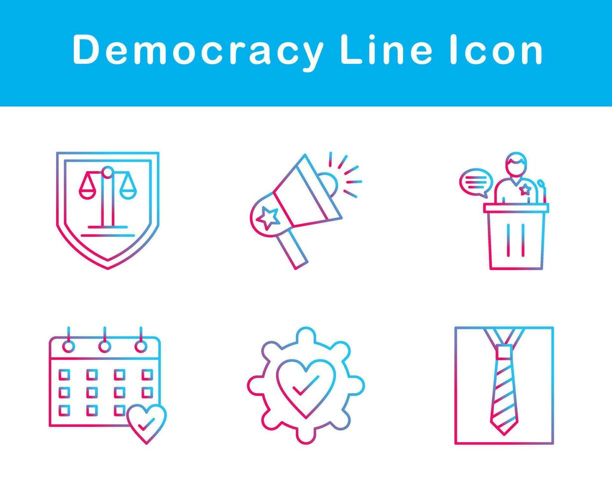 Democracy Vector Icon Set