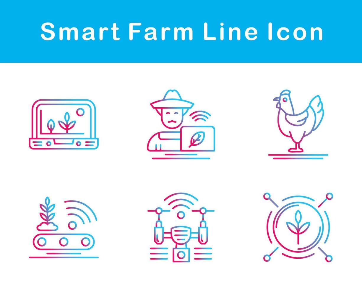 Smart Farm Vector Icon Set