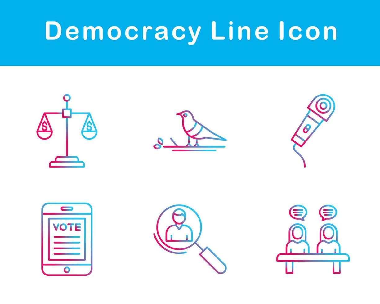 Democracy Vector Icon Set