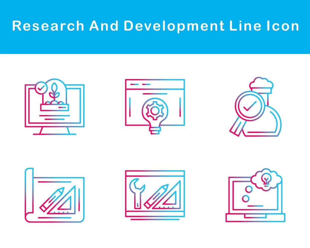 Research And Development Vector Icon Set