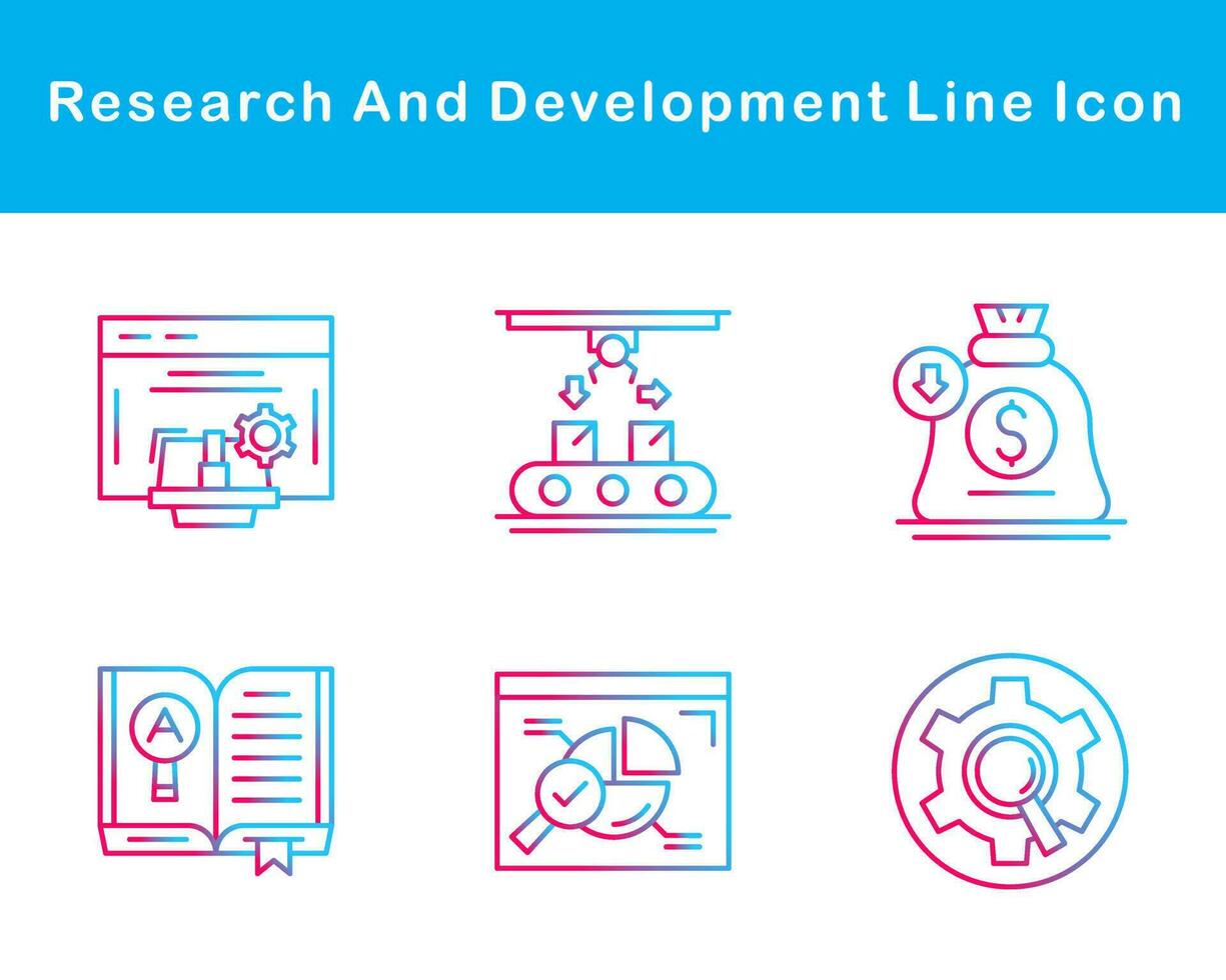 Research And Development Vector Icon Set