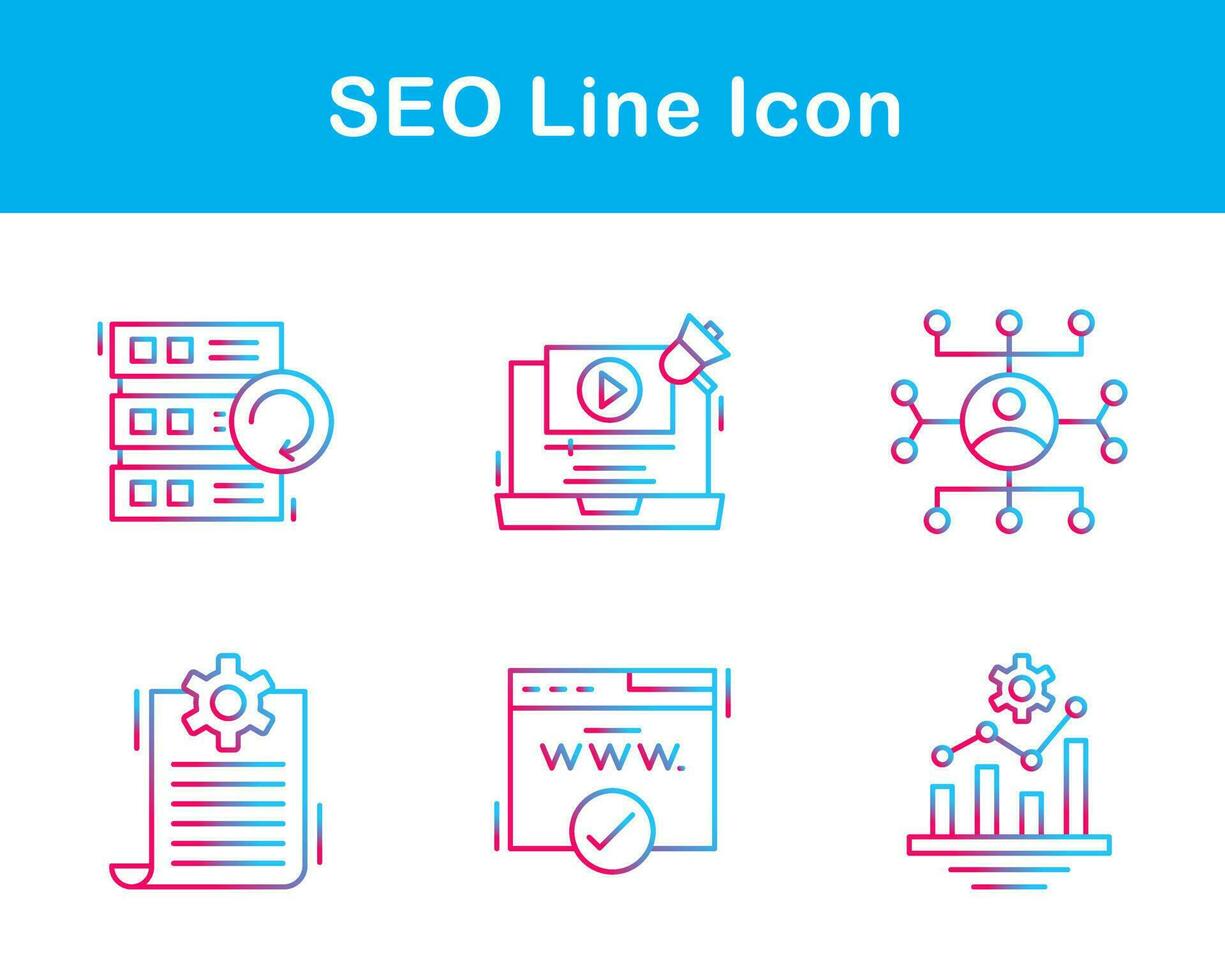 seo vector icono conjunto