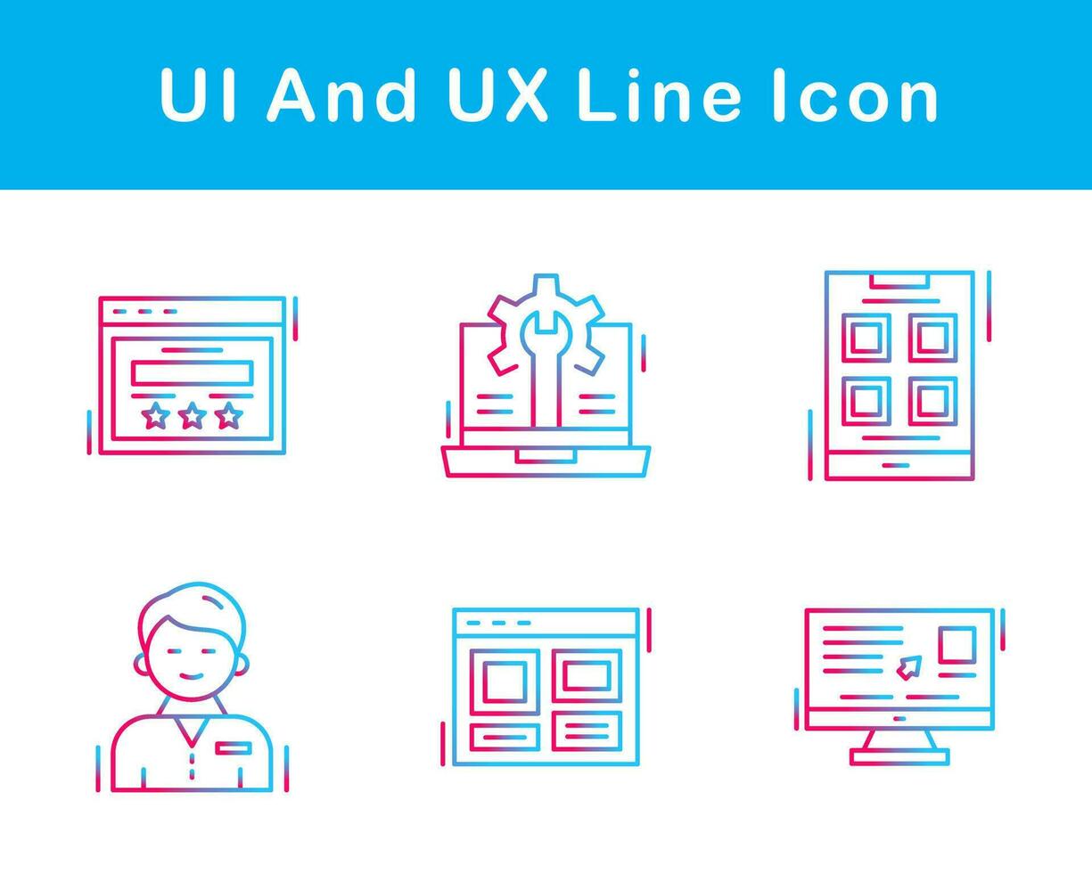 UI And UX Vector Icon Set