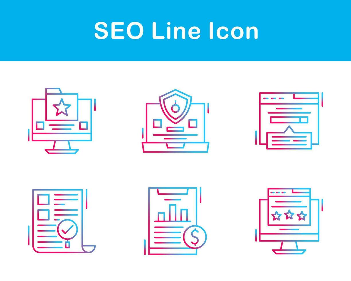 seo vector icono conjunto