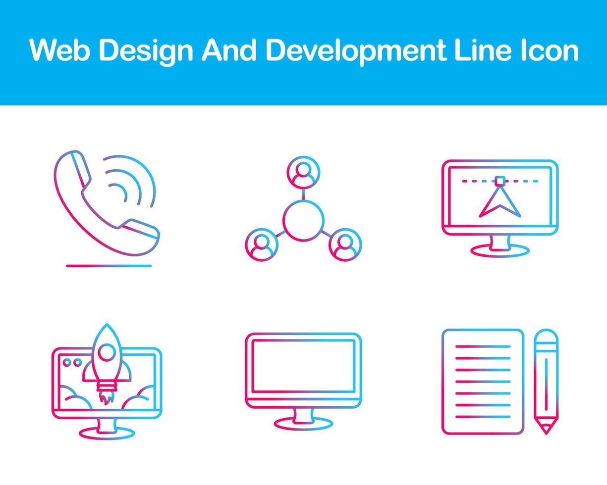 Web Design And Development Vector Icon Set