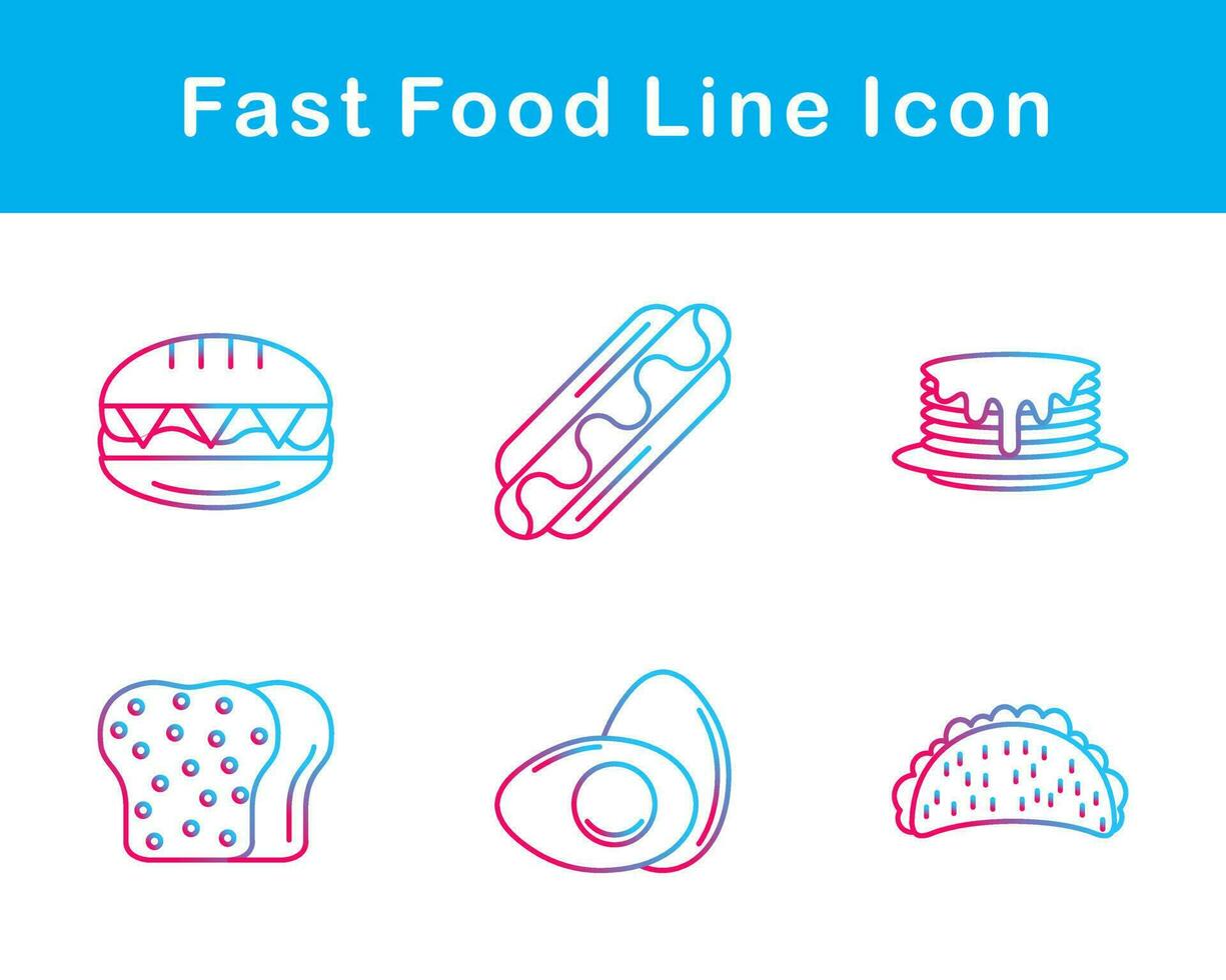 Fast Food Vector Icon Set