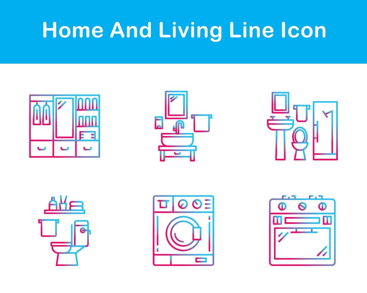 Home And Living Vector Icon Set