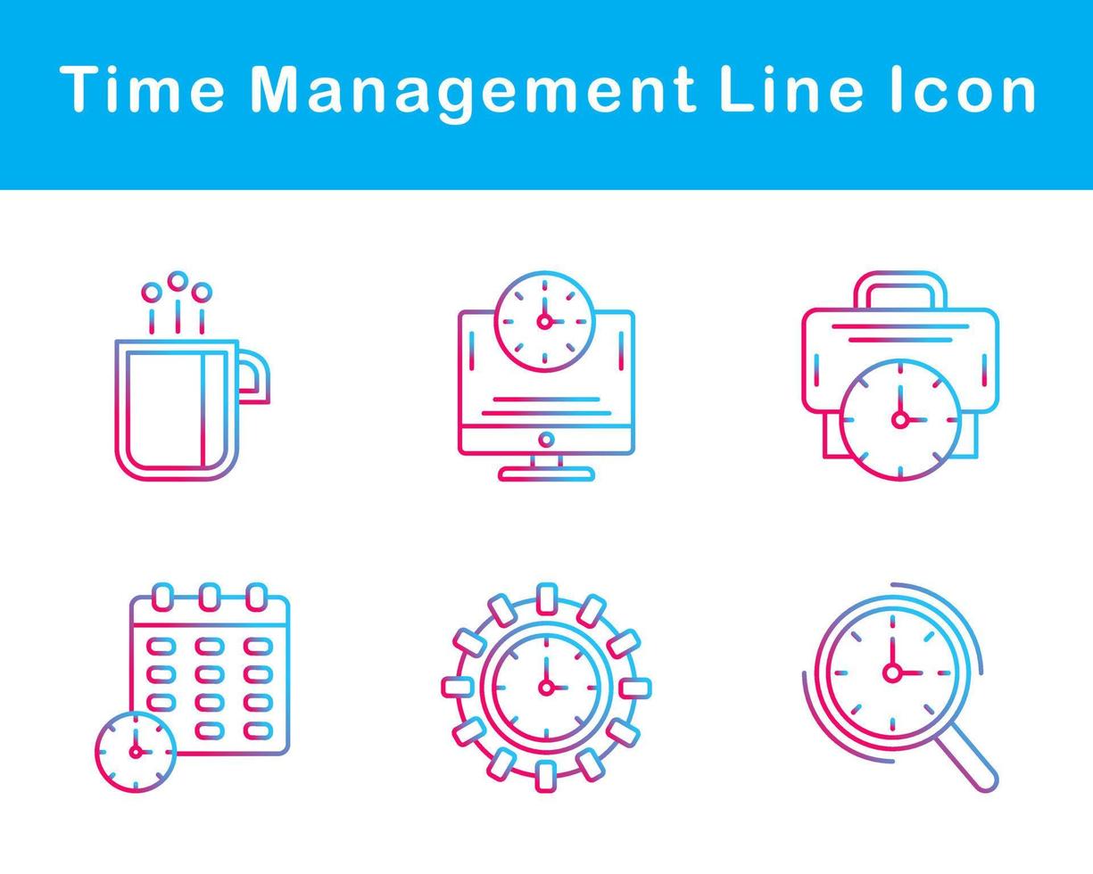 Time Management Vector Icon Set