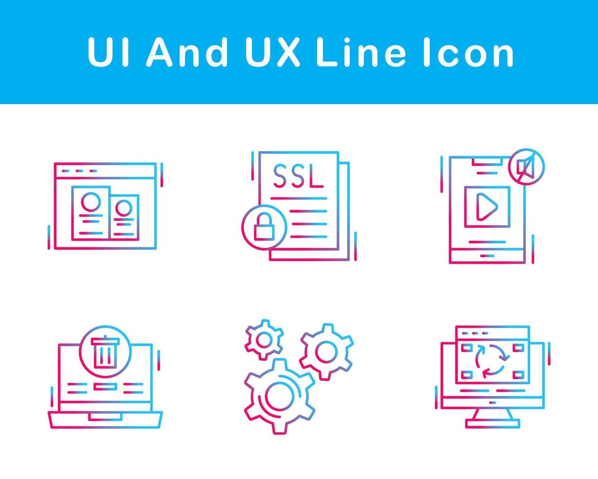 UI And UX Vector Icon Set