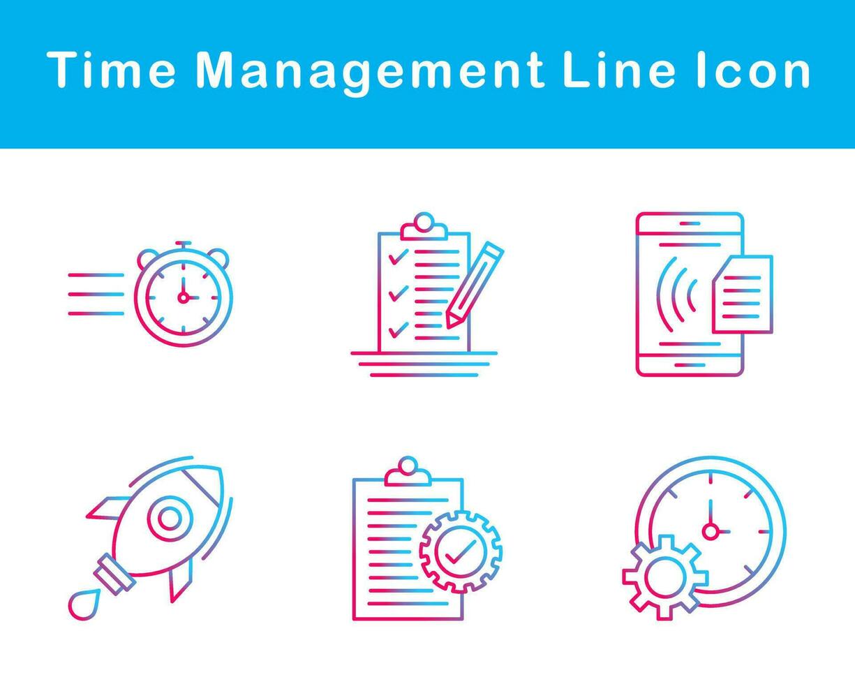 Time Management Vector Icon Set