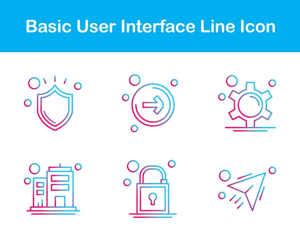 Basic User Interface Vector Icon Set