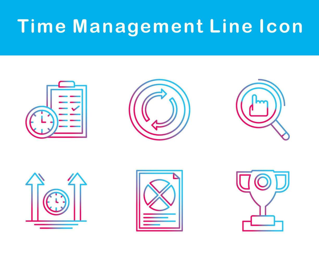 Time Management Vector Icon Set