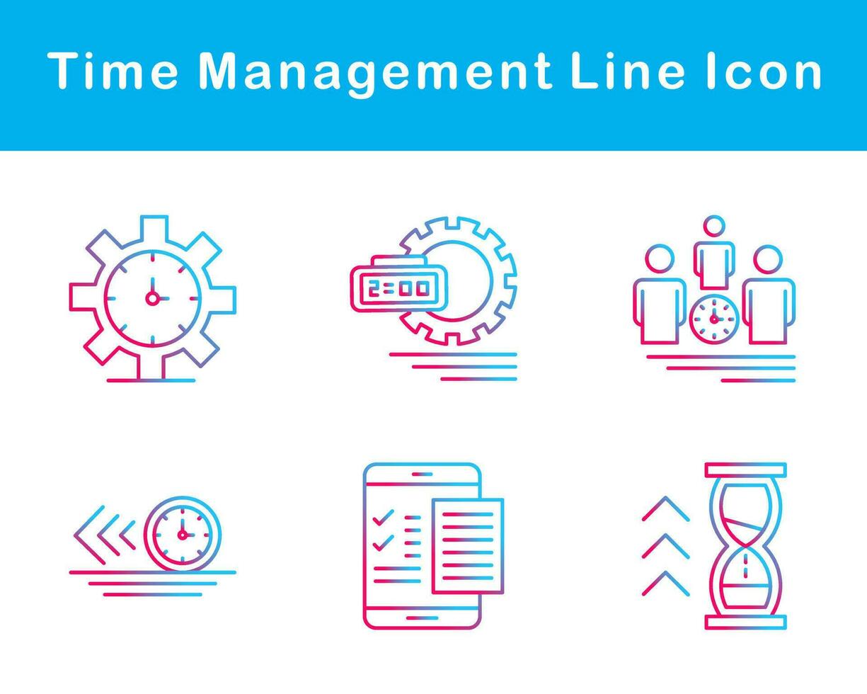 Time Management Vector Icon Set